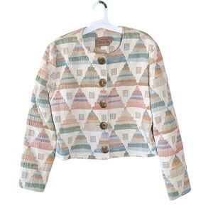 Vintage Women's Painted Pony Patterned Blazer Size S